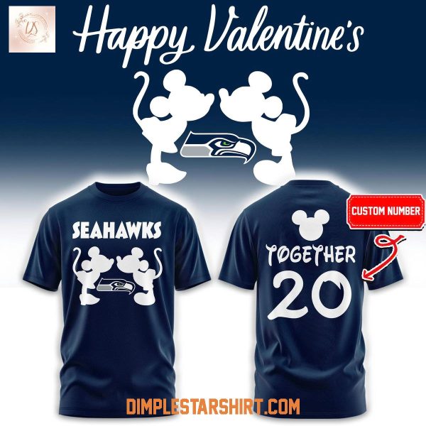 Seattle Seahawks x Valentine Day Mickey Mouse Hoodie T Shirt