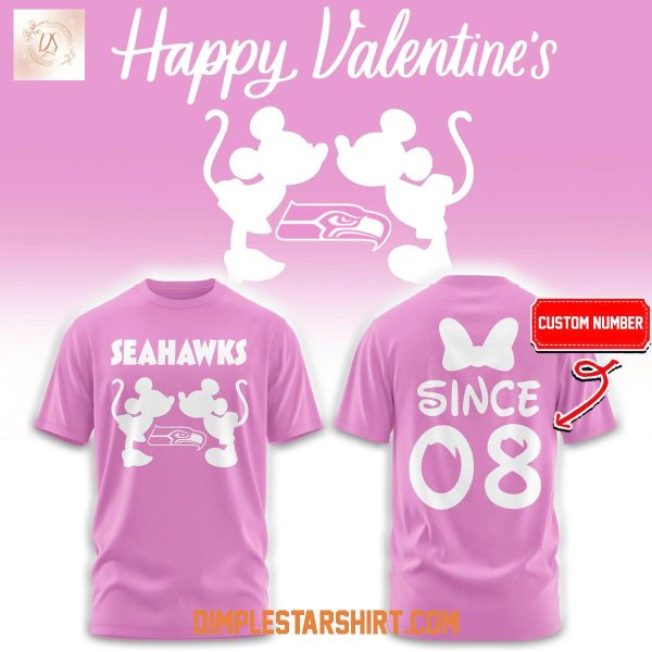 Seattle Seahawks x Valentine Day Mickey Mouse Hoodie T Shirt