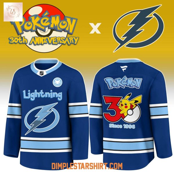 Tampa Bay Lightning x Pokemon 30th Anniversary Jersey