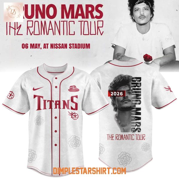 Tennessee Titans x Bruno Mars The Romantic Tour 2026 Jersey