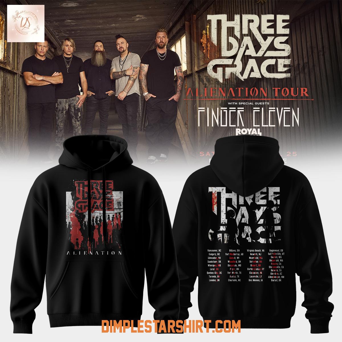 Three Days Grace Alienation 2026 Tour Hoodie T-Shirt Three Days Grace Alienation 2026 Tour Hoodie T-Shirt