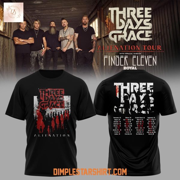 Three Days Grace Alienation 2026 Tour Hoodie T Shirt