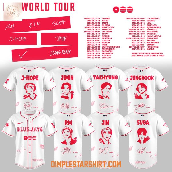 Toronto Blue Jays x BTS World Tour 2026 Jersey