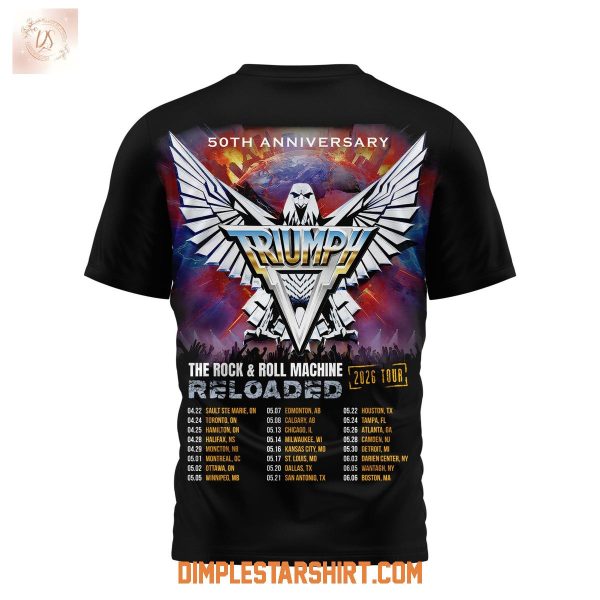 Triumph 50th Anniversary The Rock & Roll Machine T Shirt