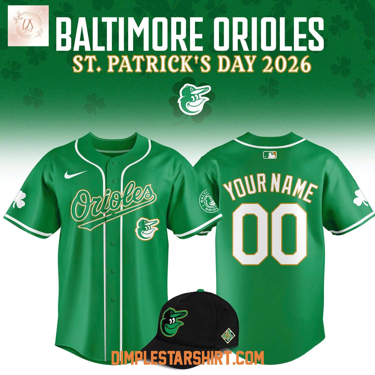 Baltimore Orioles 2026 St. Patrick's Day Jersey Baltimore Orioles 2026 St. Patrick's Day Jersey