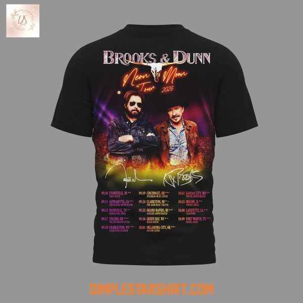Brooks & Dunn Neon Moon Tour 2026 T Shirt