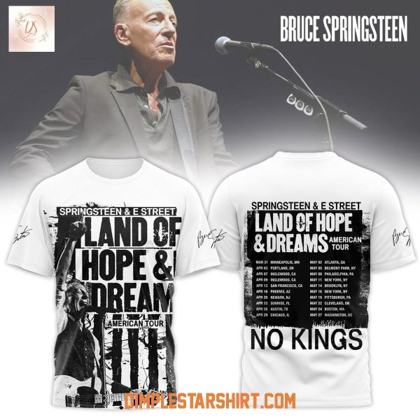 Bruce Springsteen Land Of Hope & Dreams American Tour Hoodie T Shirt