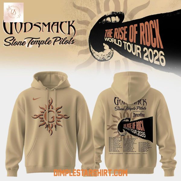 Godsmack The Rise Of Rock World Tour 2026 Hoodie Shirt