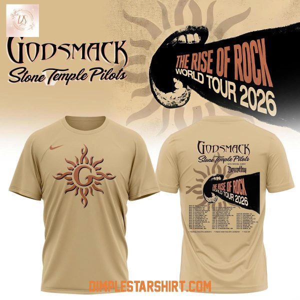 Godsmack The Rise Of Rock World Tour 2026 Hoodie Shirt