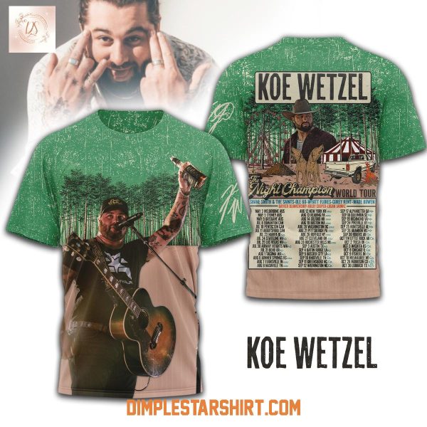 Koe Wetzel The Night Champion World Tour Hoodie T Shirt