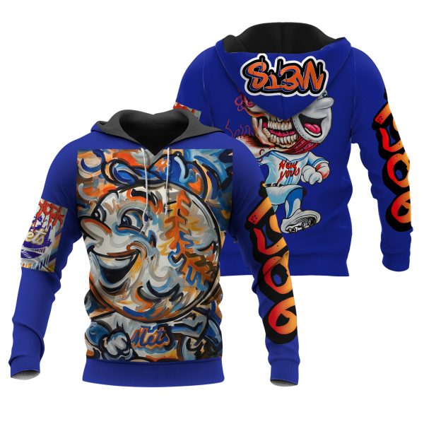 New York Mets Graphics Hoodie  Shirt