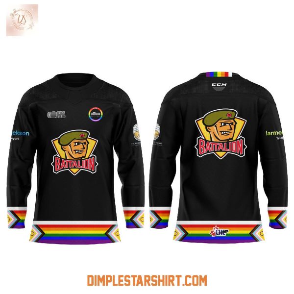 North Bay Battalion New DEI Warm Up Jersey