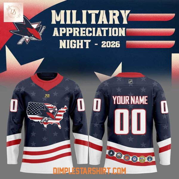 San Jose Sharks Military Appreciation Night 2026 Hockey Jersey