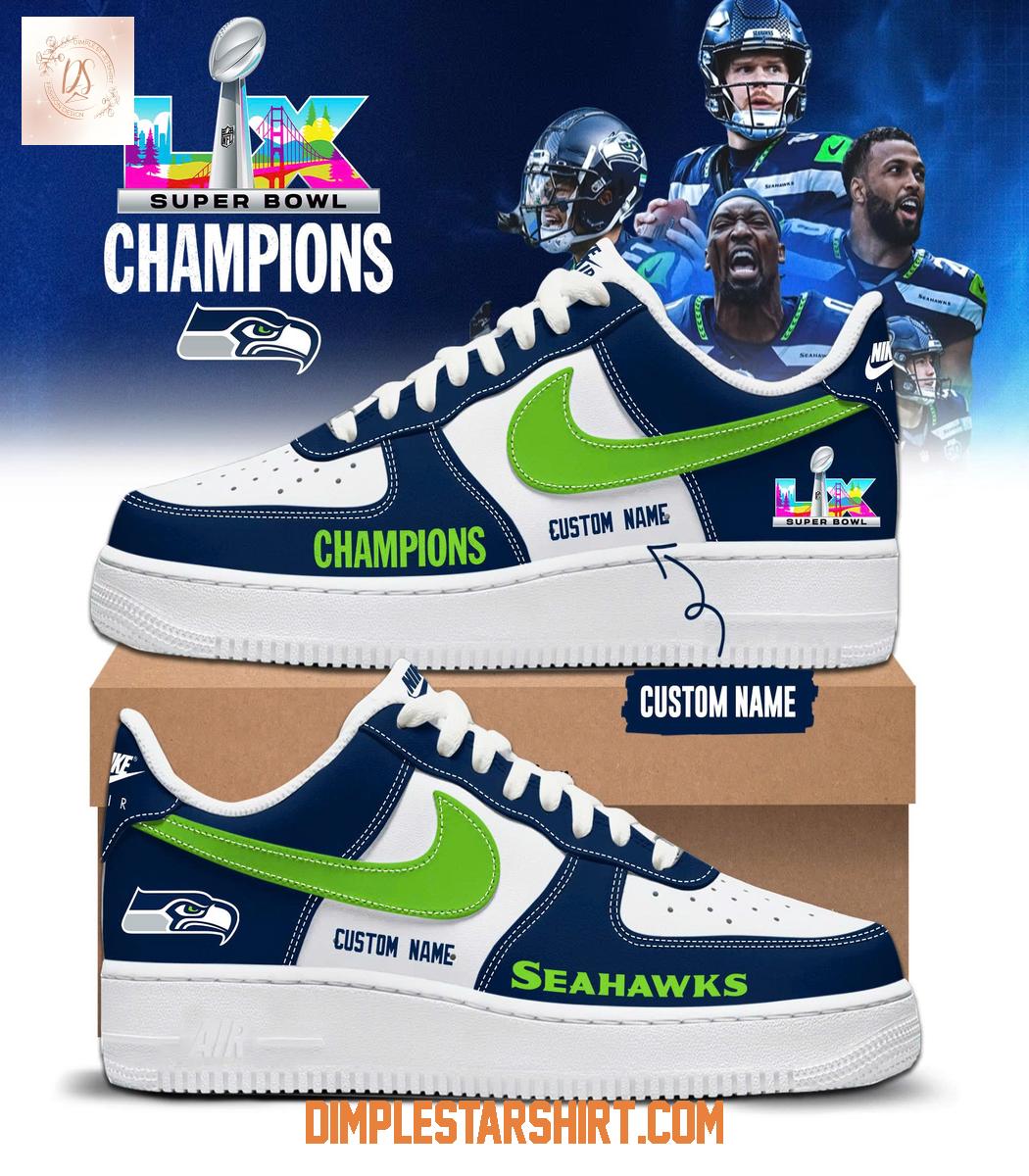 Seattle Seahawks Super Bowl LX Champions 2026 Air Force 1 Shoes Seattle Seahawks Super Bowl LX Champions 2026 Air Force 1 Shoes