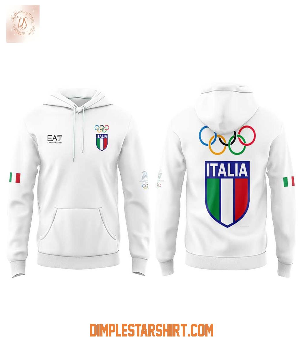 Team Italy 2026 Milano Cortina Hoodie T-Shirt Team Italy 2026 Milano Cortina Hoodie T-Shirt