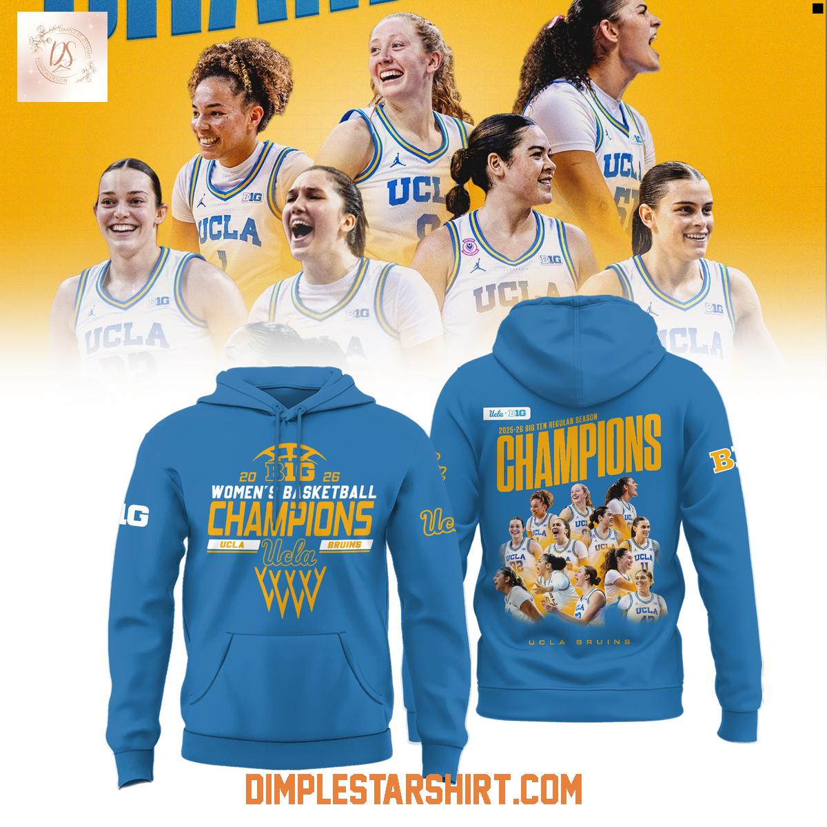 UCLA Bruins 2026 Big Ten Women's Basketball Champions Hoodie T-Shirt UCLA Bruins 2026 Big Ten Women's Basketball Champions Hoodie T-Shirt