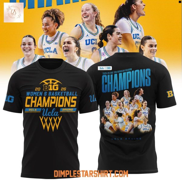 UCLA Bruins 2026 Big Ten Womens Basketball Champions Hoodie T Shirt
