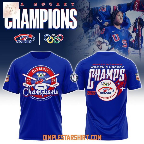 USA Hockey 2026 Womens Olympic Winter Champions Hoodie T Shirt