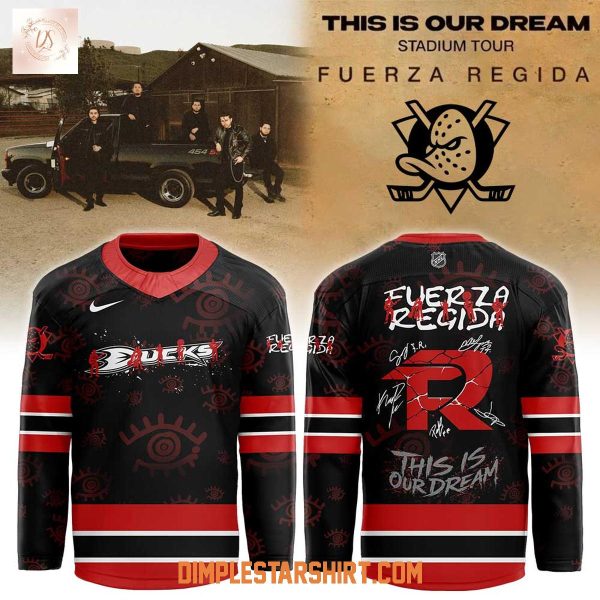 Anaheim Ducks x Fuerza Regida This Is Our Dream Stadium Tour 2026 Hockey Jersey
