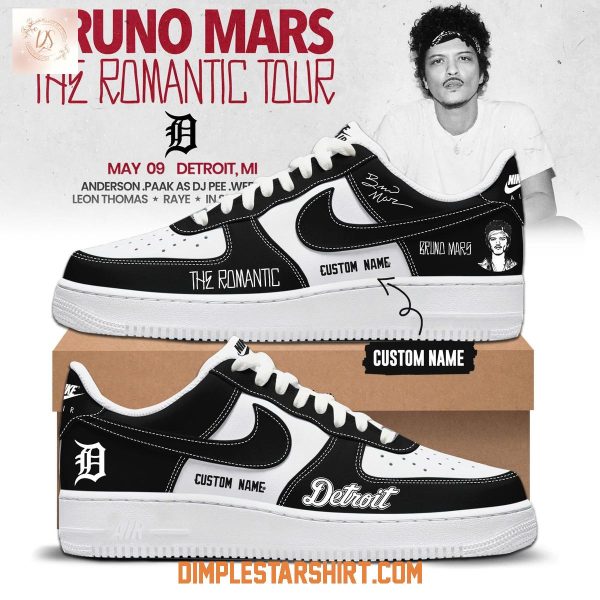 Detroit Tigers x Bruno Mars The Romantic Tour 2026 Air Force 1 Shoes