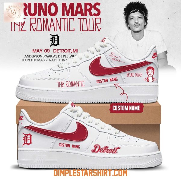 Detroit Tigers x Bruno Mars The Romantic Tour 2026 Air Force 1 Shoes