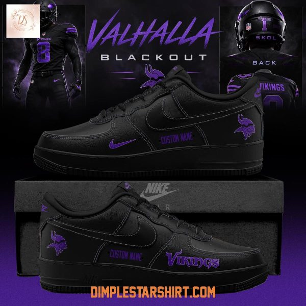 Minnesota Vikings Black Out 2026 Air Force 1 Shoes