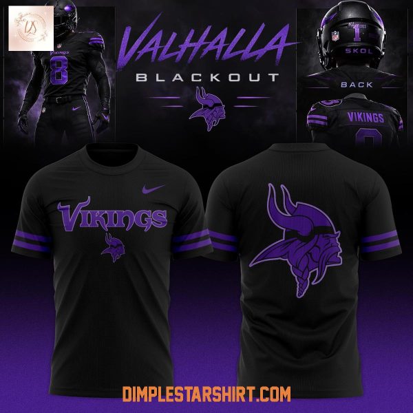 Minnesota Vikings Black Out 2026 Hoodie T Shirt