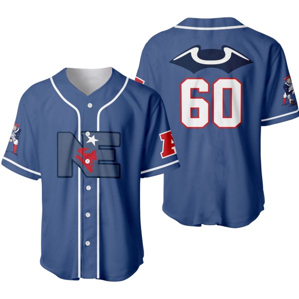 New England Patriots 60 Logo Baseball Jersey