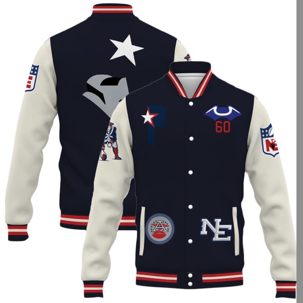 New England Patriots New Logo Baseball Jacket
