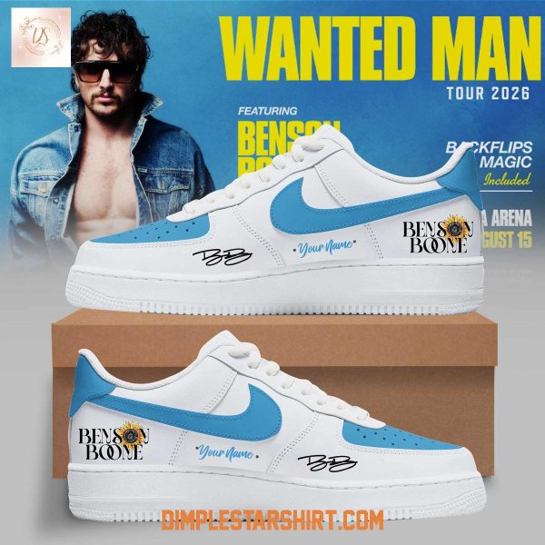 Benson Boone Wanted Man Tour 2026 Air Force 1 Shoes