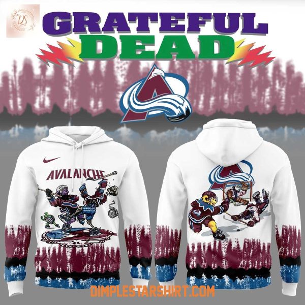 Colorado Avalanche Grateful Dead Tie Dye Hoodie T Shirt