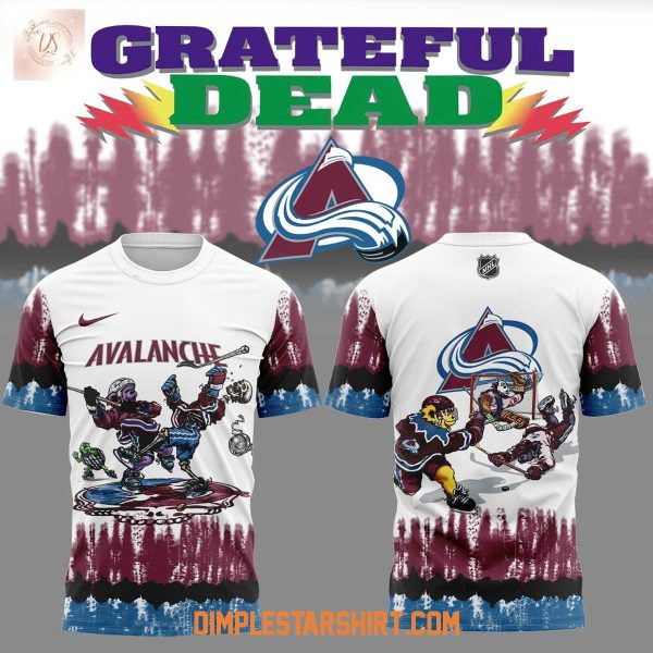 Colorado Avalanche Grateful Dead Tie Dye Hoodie T Shirt