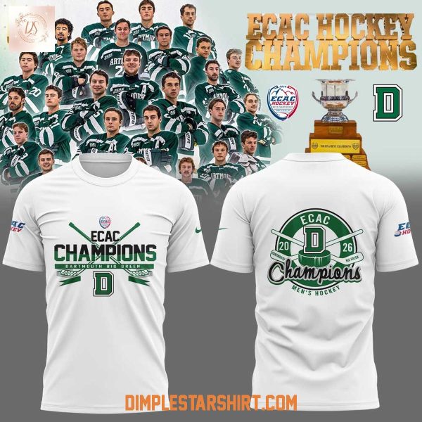 Dartmouth Mens Hockey ECAC Hockey Champions 2026 Hoodie t Shirt