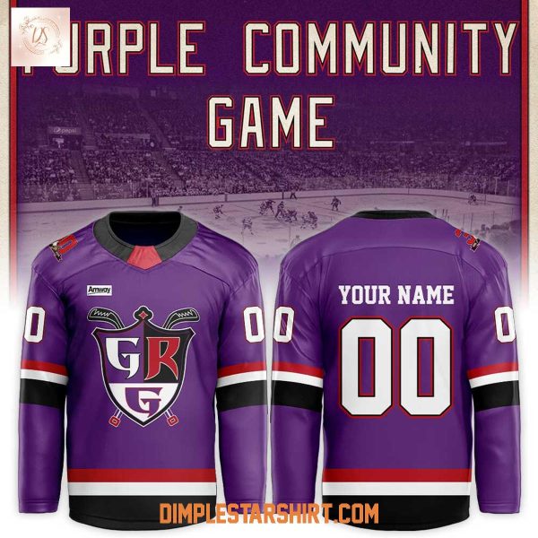 Grand Rapids Griffins Purple Community Game Jersey