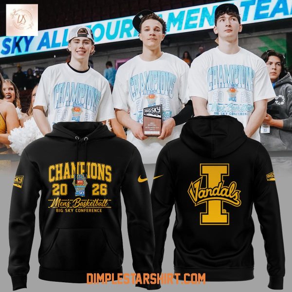 Idaho Vandals Men's Basketball Big Sky Champions Hoodie T Shirt