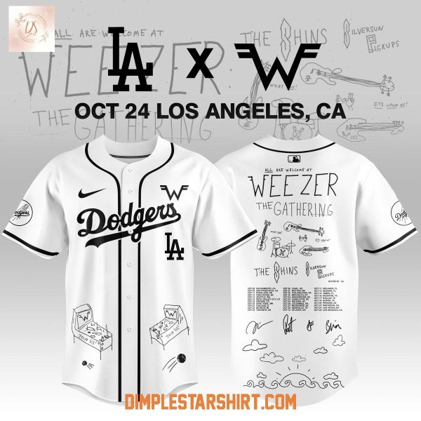 Los Angeles Dodgers x Weezer The Gathering Tour 2026 Jersey