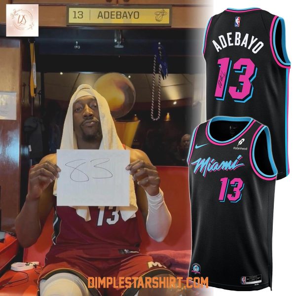 Miami Heat Bam Adebayo Original Vice Nights Swingman Signed Jersey
