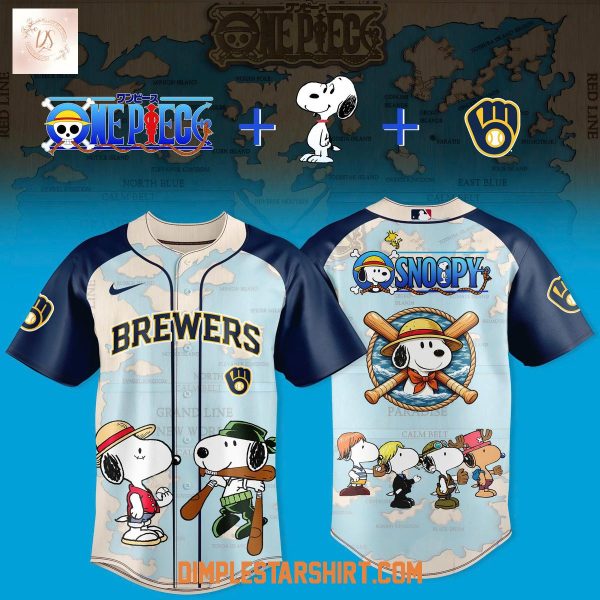 Milwaukee Brewers x Snoopy x One Piece 2026 Jersey
