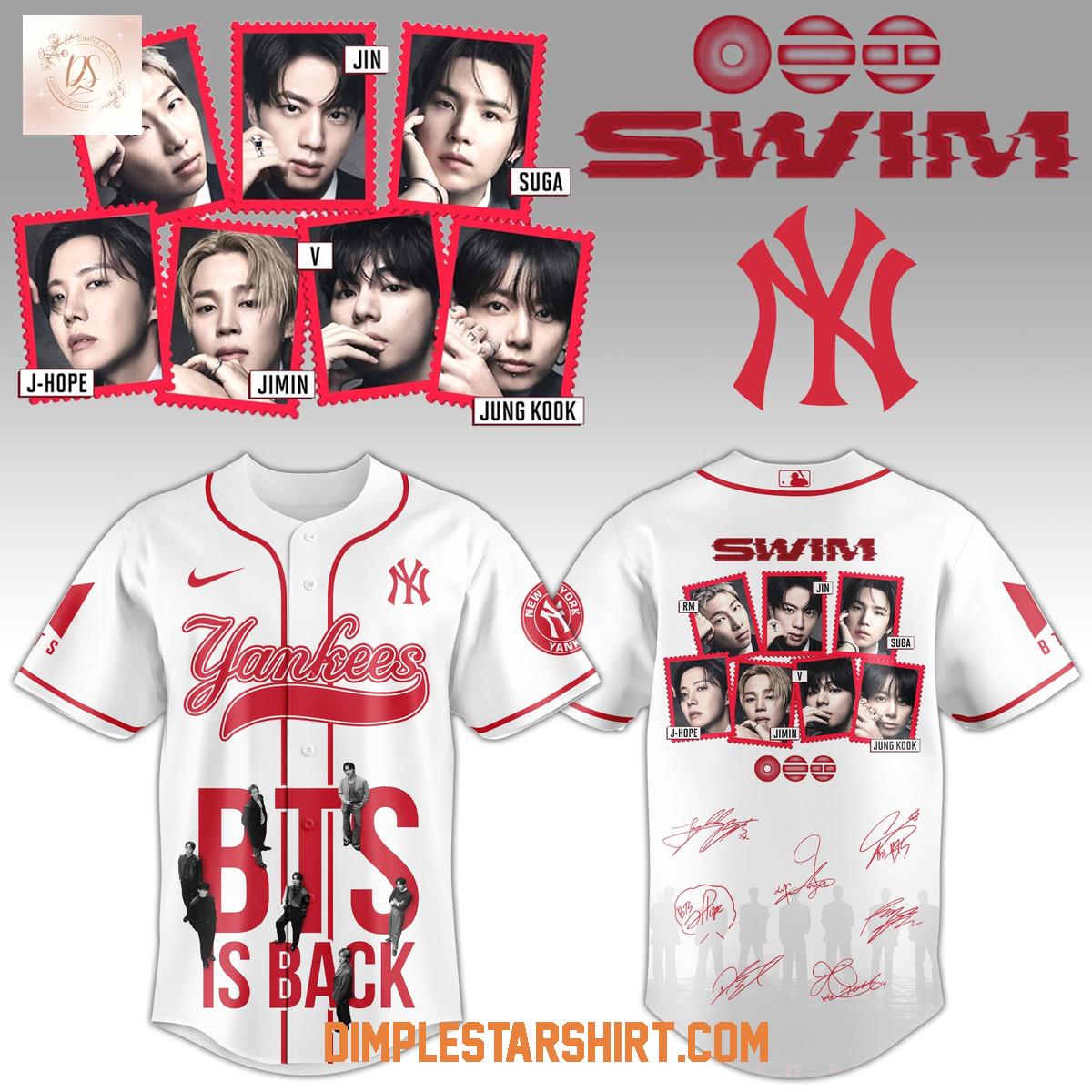 New York Yankees Celebrate BTS Is Back Swim Jersey New York Yankees Celebrate BTS Is Back Swim Jersey