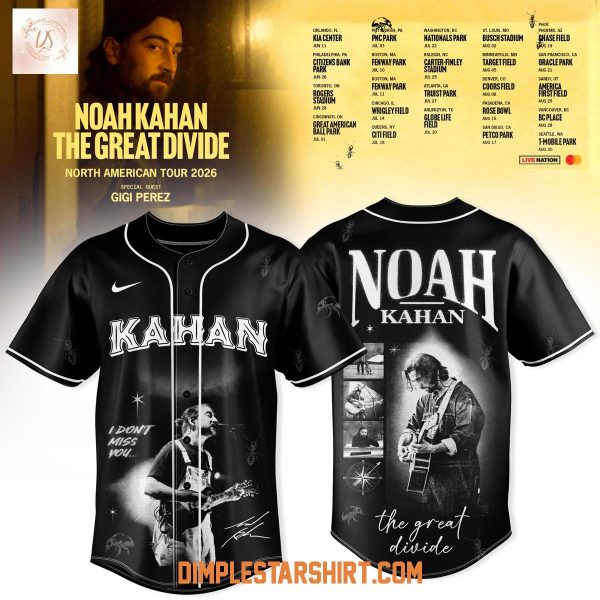 Noah Kahan The Great Divide Tour 2026 Jersey