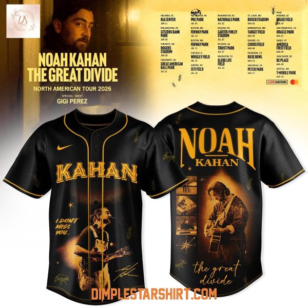 Noah Kahan The Great Divide Tour 2026 Jersey