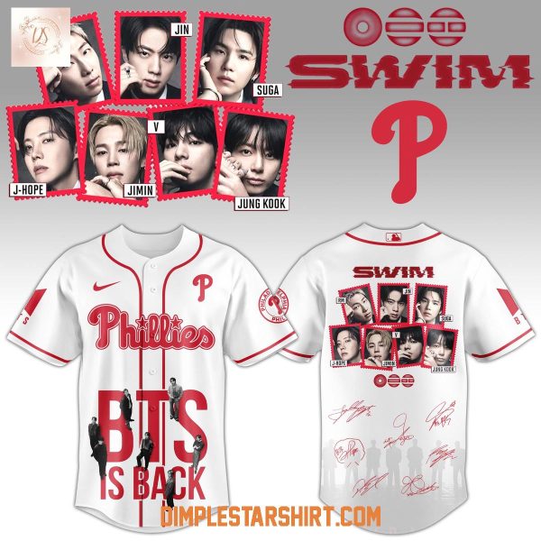Philadelphia Phillies Celebrate BTS Is Back Swim Jersey