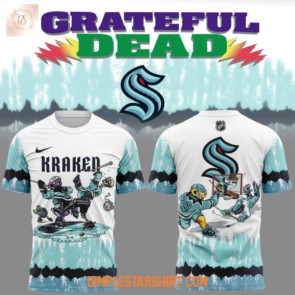 Seattle Krakens Grateful Dead Tie Dye Hoodie T Shirt