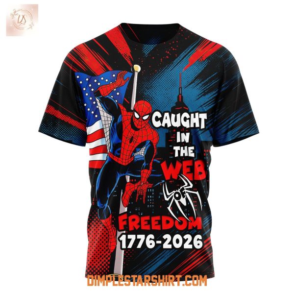 Spider Man USA 250 Years Of Freedom T Shirt