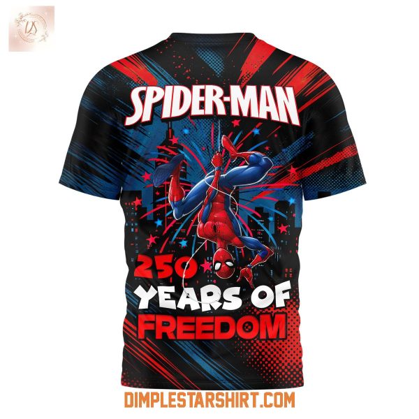Spider Man USA 250 Years Of Freedom T Shirt