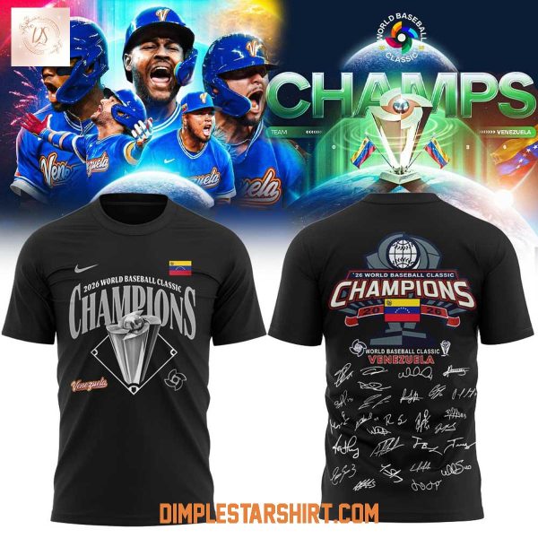 Team Venezuela World Baseball Classic Champions 2026 Hoodie T Shirt