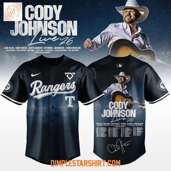 Texas Rangers x Cody Johnson Live Tour 2026 Jersey