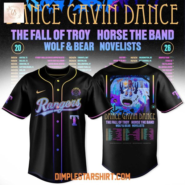 Texas Rangers x Dance Gavin Dance 2026 Tour Jersey