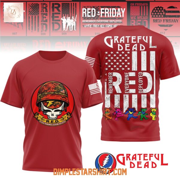 Grateful Dead Red Friday Hoodie T Shirt
