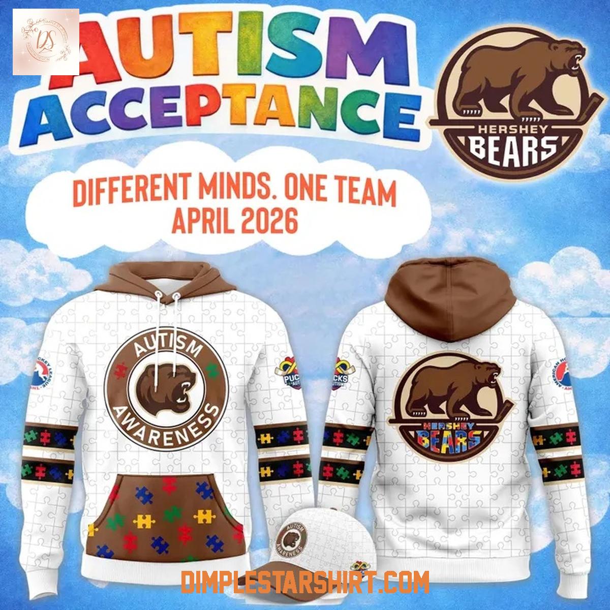 Hershey Bears Autism Acceptance 2026 Hoodie Hershey Bears Autism Acceptance 2026 Hoodie